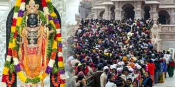 नये साल पर मंदिरों में उमड़ा आस्था का सैलाब, 2 लाख लोगों ने रामलला के दर्शन किए.
